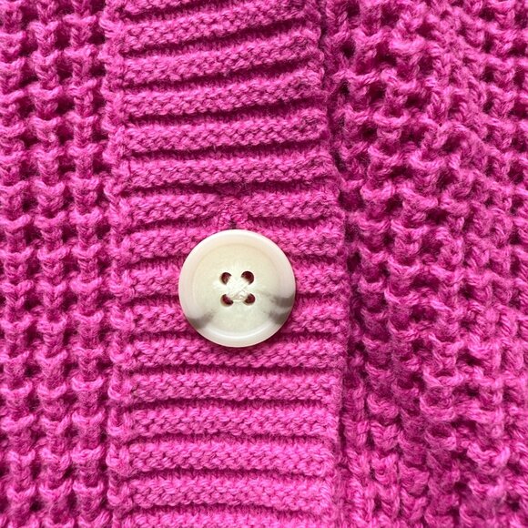 Cat & Jack Girls Button Cardigan Knit Sweater Pink Size Large 10/12 - Picture 3 of 6